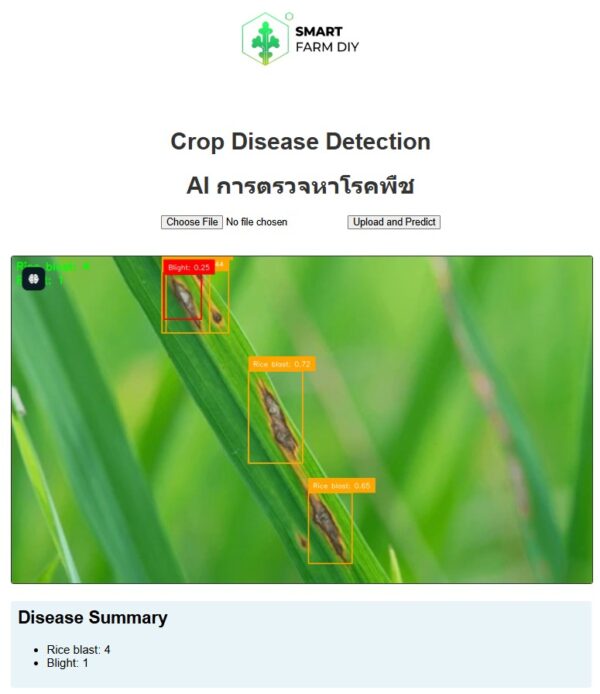 AI ตรวจสอบโรคพืชข้าว Plant Disease Detection images